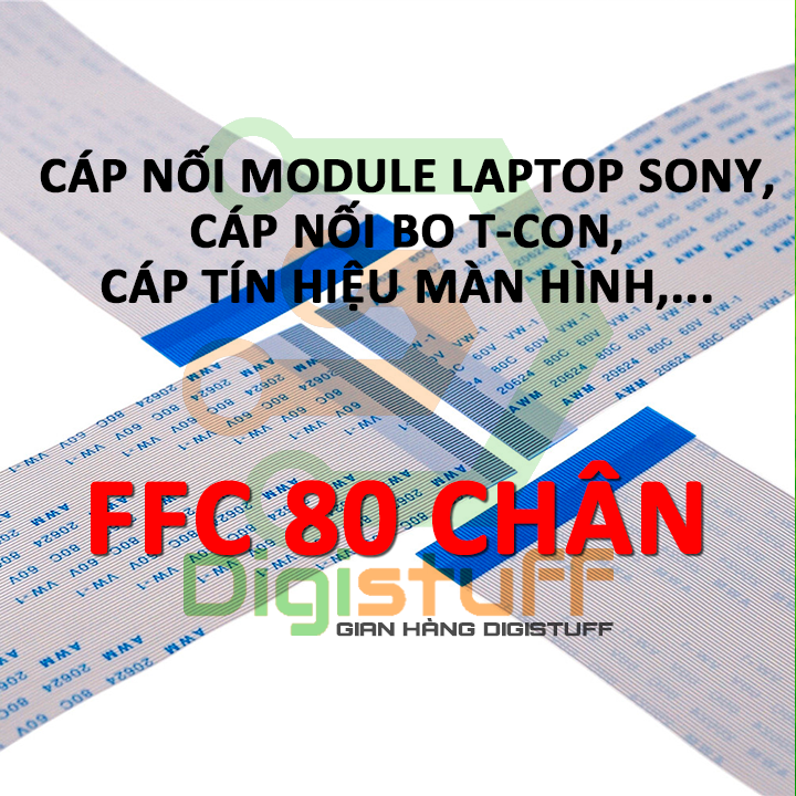 Cáp FFC ( cáp bẹ ) 80 chân thay cáp nối bo tcon ( t-con ) TV ( Ti vi ), cáp màn hình Tivi Sony và các thiết bị khác