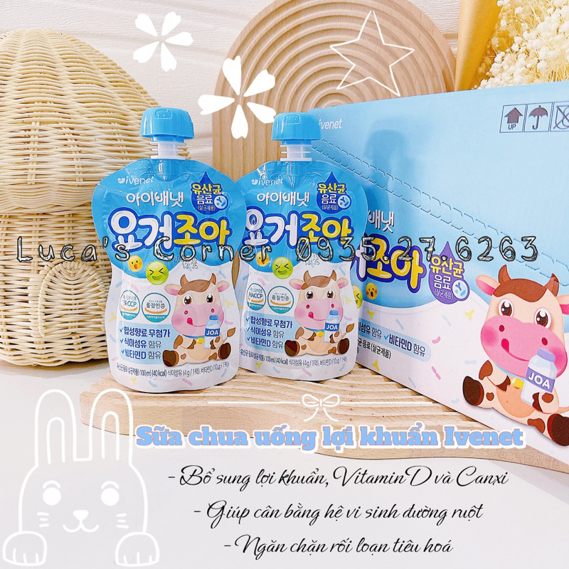 Sữa chua uống lợi khuẩn Ivenet Hàn Quốc cho bé 100ml