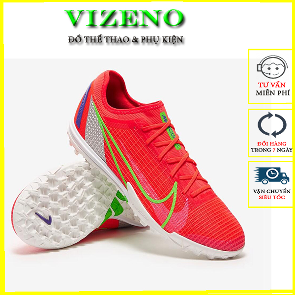 Giày đá bóng Mercurial Vapor 14 Pro TF Spectrum màu đỏ - giày đá bóng vizeno