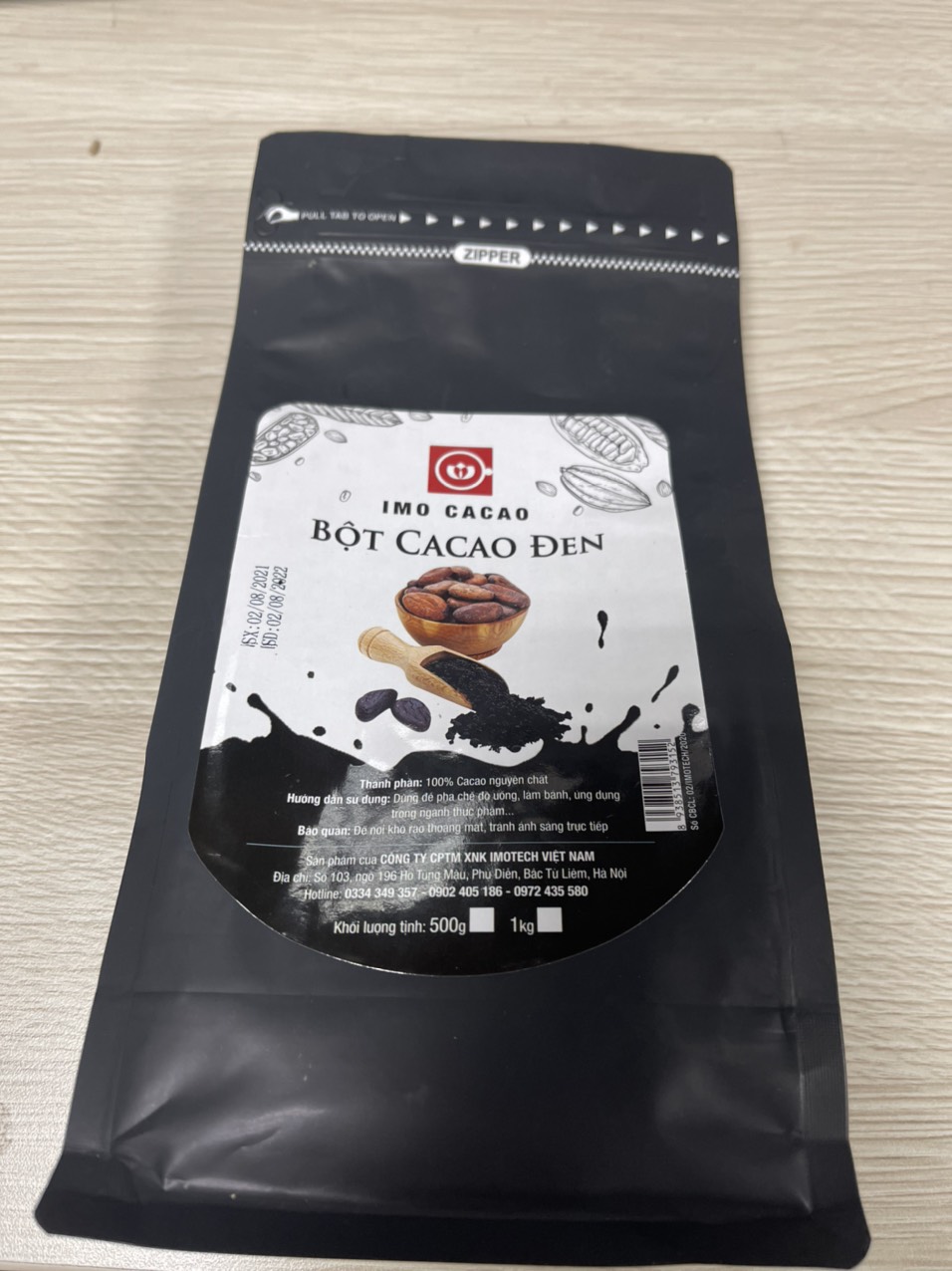 Bột cacao đen imo 500g