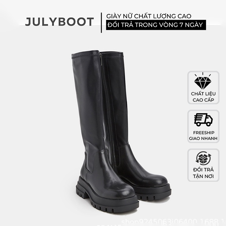 Boot nữ lửng dáng xỏ đế bánh mì 6 cm ulzzang siêu xinh lb