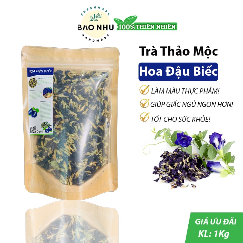 1kg hoa đậu biếc khô thơm, mới