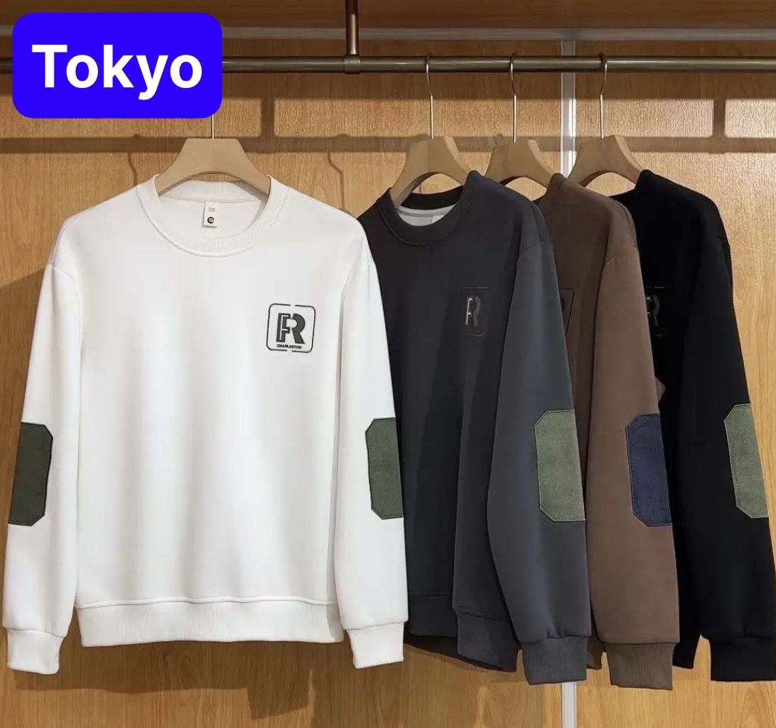 ÁO KHOÁC HOODIE KHÔNG NÓN LÓT NHUNG TAY DÀI THÊU CHỮ R PHONG CÁCH HOT TREN 2023 - TOKYO FASHION