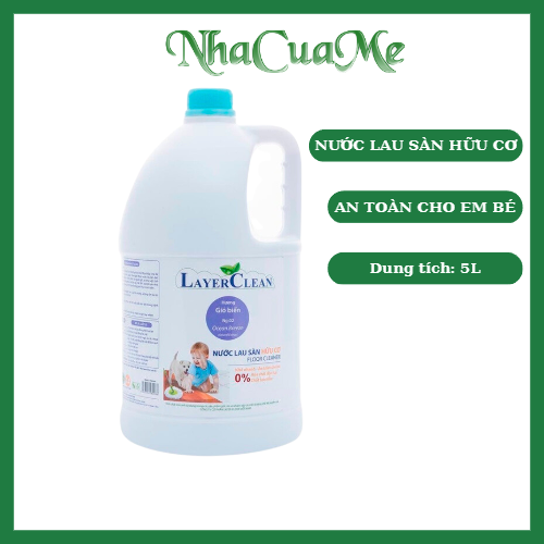 Nước lau sàn hữu cơ Layer Clean 5l hương gió biển