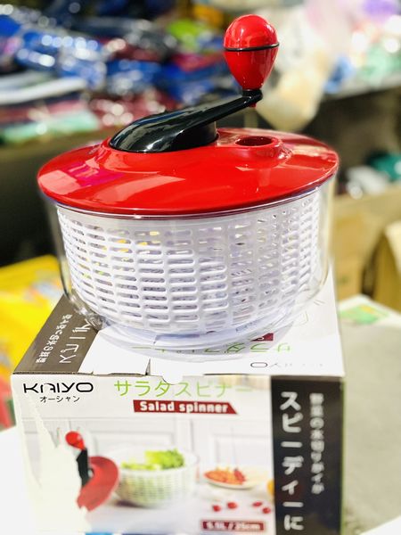 Rổ quay rau li tâm Kaiyo Nhật Bản dung tích 5.5L đường kính 26cm chất liệu nhựa PP an toàn sức khỏe