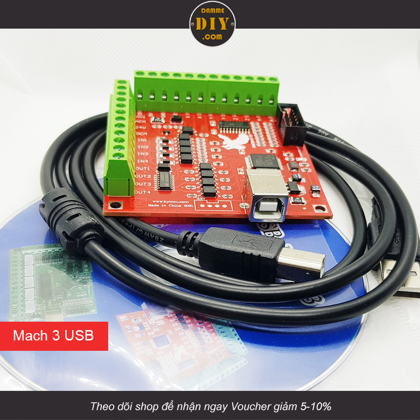 Bảng mạch điều khiển chuyển động mach3 usb cho máy phay cnc 3 trục, 4 trục