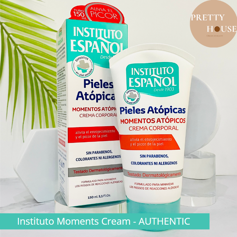 [DATE MỚI-CHÍNH HÃNG PHÒNG KHÁM DA]Kem dưỡng ẩm cho da khô và da nhạy cảm Instituto Espanol Pieles Atopicas Atopic Skin Moments Body Cream 150ml