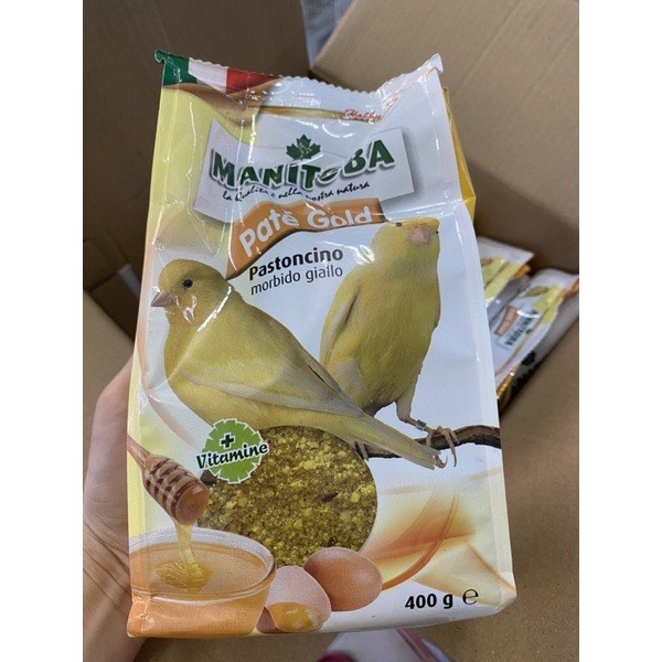 Cám trứng pate red/ pate gold manitooba cho hồng yến/ hoàng yến gói 400g