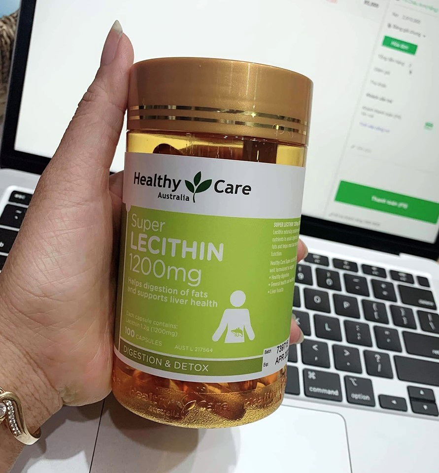 Viên uống Mầm Đậu Nành Úc Super Lecithin 1200mg Healthy Care - 100 viên - Giúp làm đẹp da, cân bằng nội tiết tố, tăng kích cỡ vòng 1