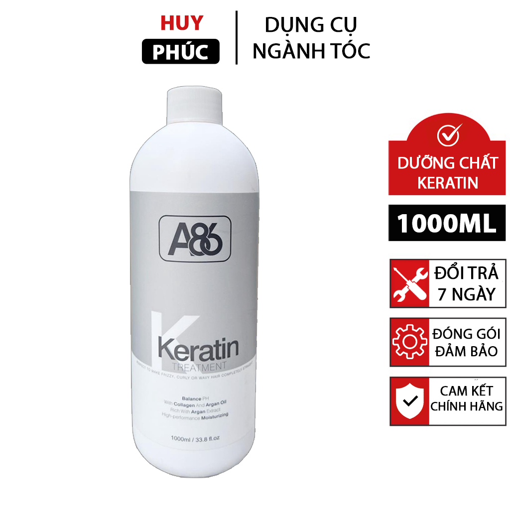 Keratin A86 chính hãng dưỡng chất phục hồi tóc A86 hư nát 1000ml