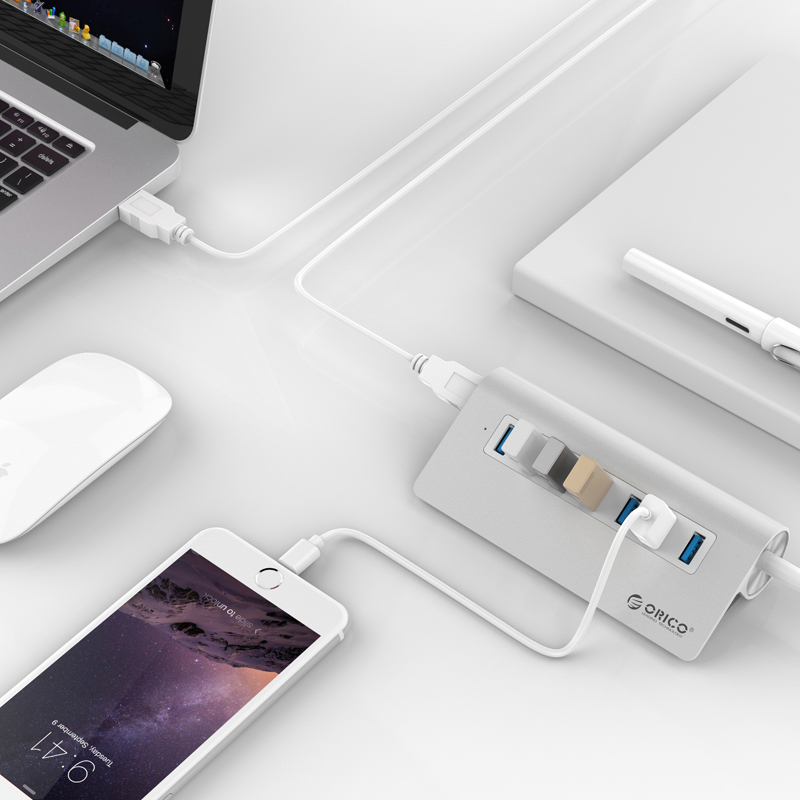 Bộ chia 7 cổng usb 3.0 orico vỏ nhôm
