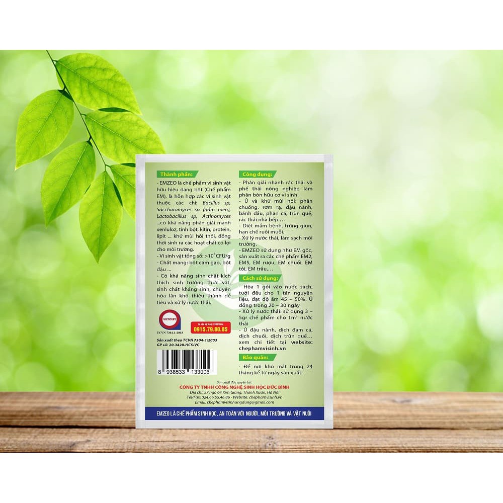 Chế phẩm sinh học Emzeo khử mùi hôi rác, phân cá, đậu tương, rác thải nhà bếp TH Garden