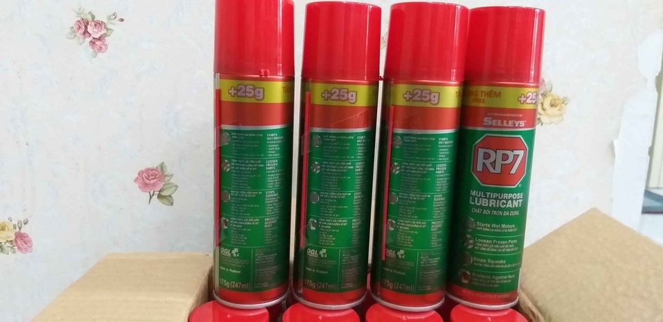 Com  bo 12 chai ( bình) Dầu Chống Rỉ Sét Và Bôi Trơn Selleys RP7 175g Cao Cấp | rp7 | rp7 chai xịt | rp7 chai xịt chống rỉ | rp7 thái lan | bình xịt chống rỉ sét | rp7 chất tẩy dầu mỡ | rp7 chất bôi chơn đa dụng phá rit sét