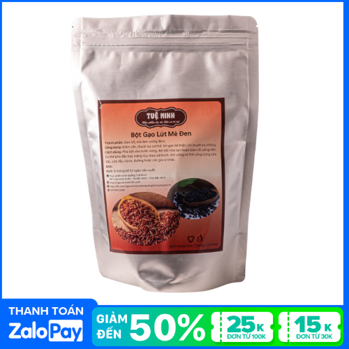 1 kg Bột gạo lứt mè đen giảm cân Tuệ Minh -  Miễn phí ship toàn quốc