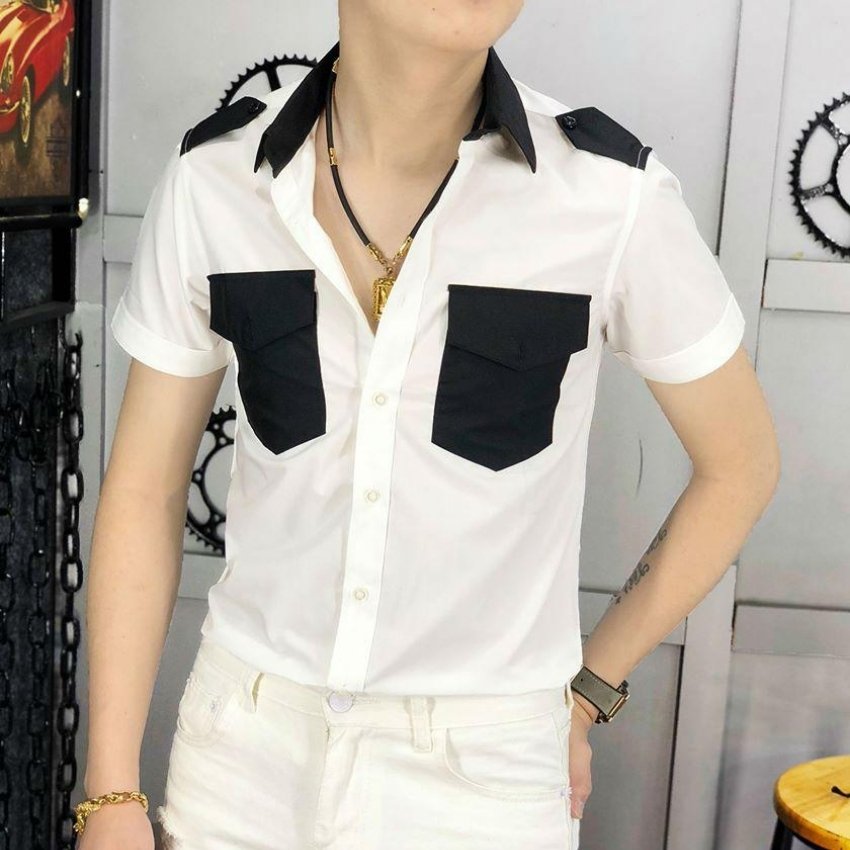 [HCM]áo sơ mi nam ngắn tay trơn cao cấp