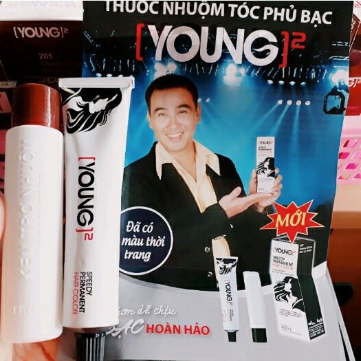 Thuốc nhuộm phủ tóc bạc young nâu Tự Nhiên