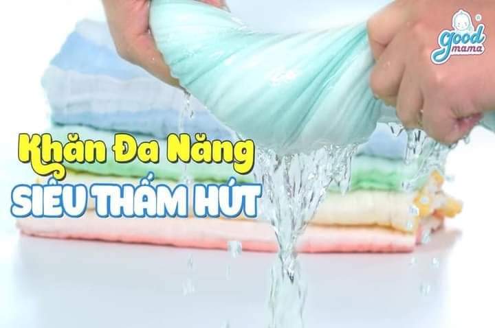 Set 2 khăn tắm đa năng cho trẻ sơ sinh thương hiệu goodmama