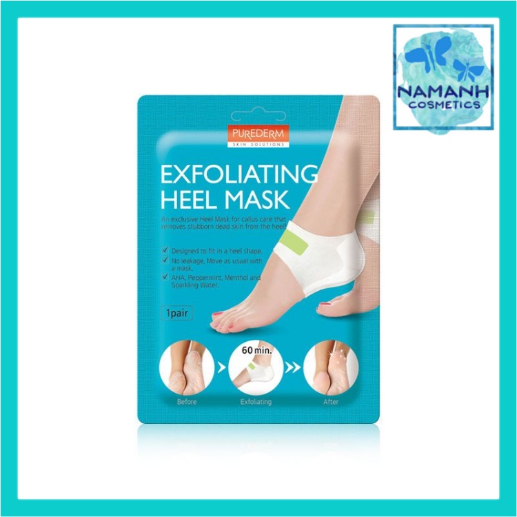 Set 2 bộ mặt nạ tẩy da chết gót chân Purederm Exfolaiting Heel Mask (2 túi)
