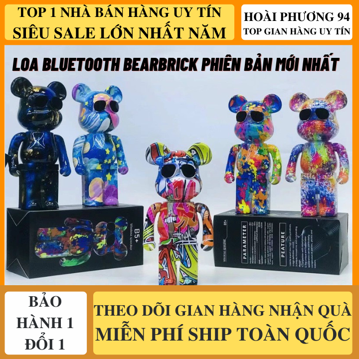 Loa Bluetooth Bearbrick Phiên Bản Mới Âm Thanh Chip 5.0 Hỗ Trợ Thẻ Nhớ Và Cáp AUX Bảo Hành 12 Tháng, , loa bluetooth không dây, loa bluetooth 5.0, Loa bluetooth karaoke