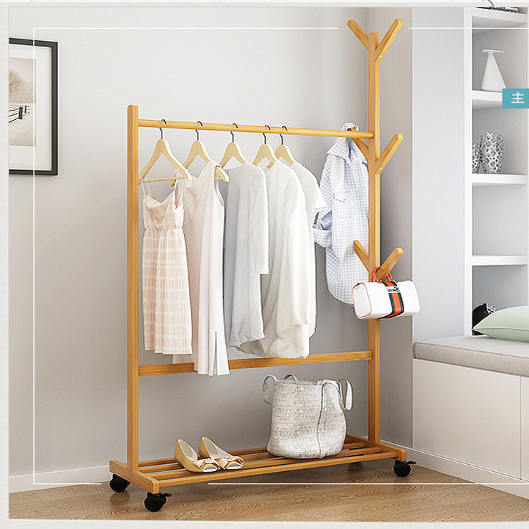 GIÁ TREO QUẦN ÁO GỖ CAO CẤP, GIÀN PHƠI GỖ DI DỘNG CÓ BÁNH XE