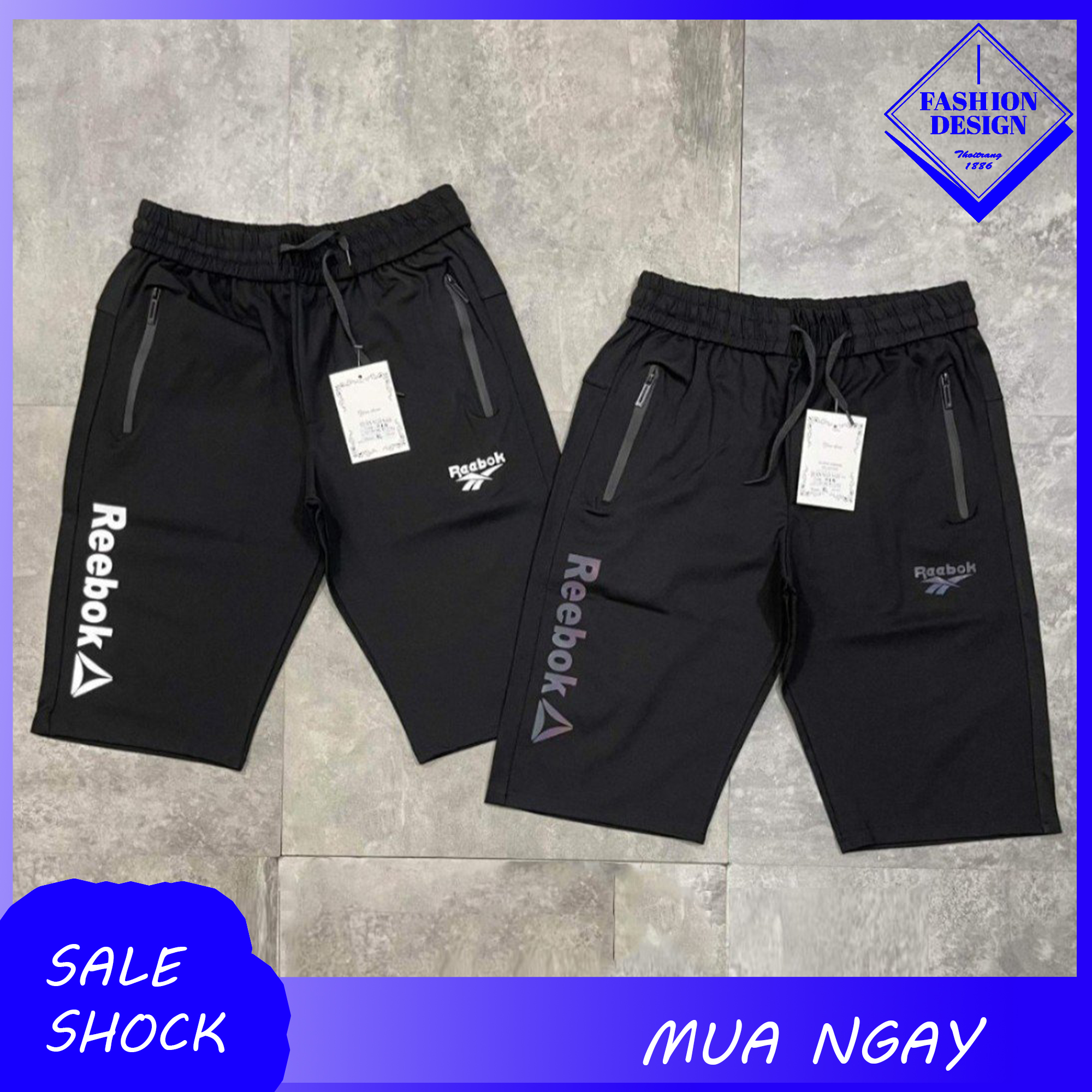 Quần short thể thao reebok chất vải mềm mịn co giãn 4 chiều - re011
