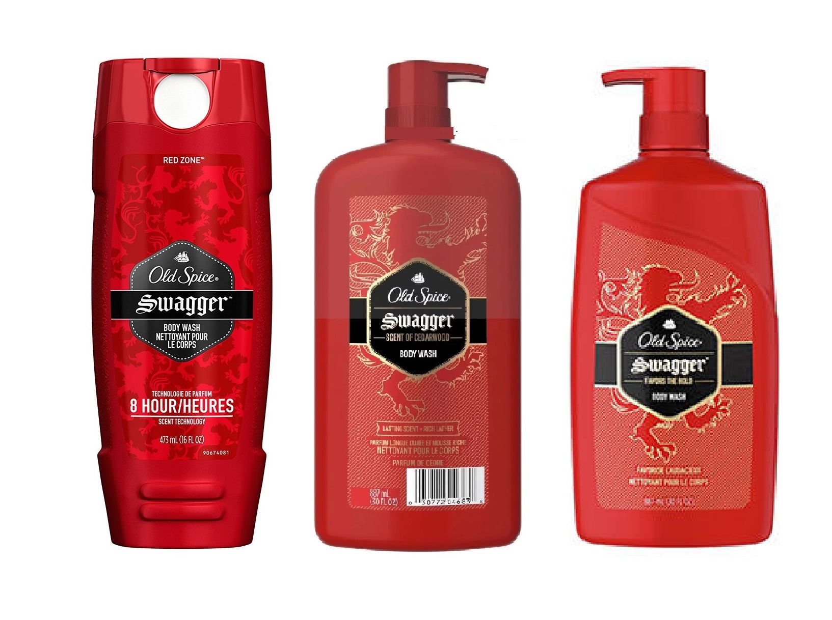 Sữa tắm nam old spice red zone swagger scent men's body wash 473ml/887ml