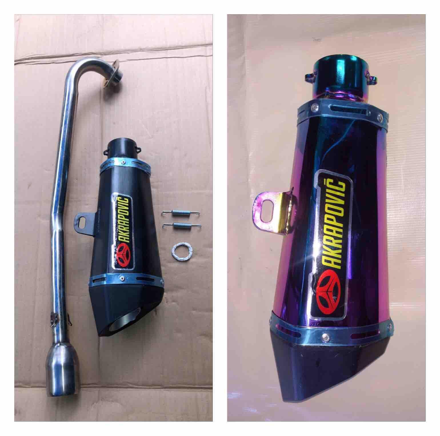 [HCM]Pô lon Akrapovic VN kèm cổ & phụ kiện gắn wave /drem/sirius/cup/future