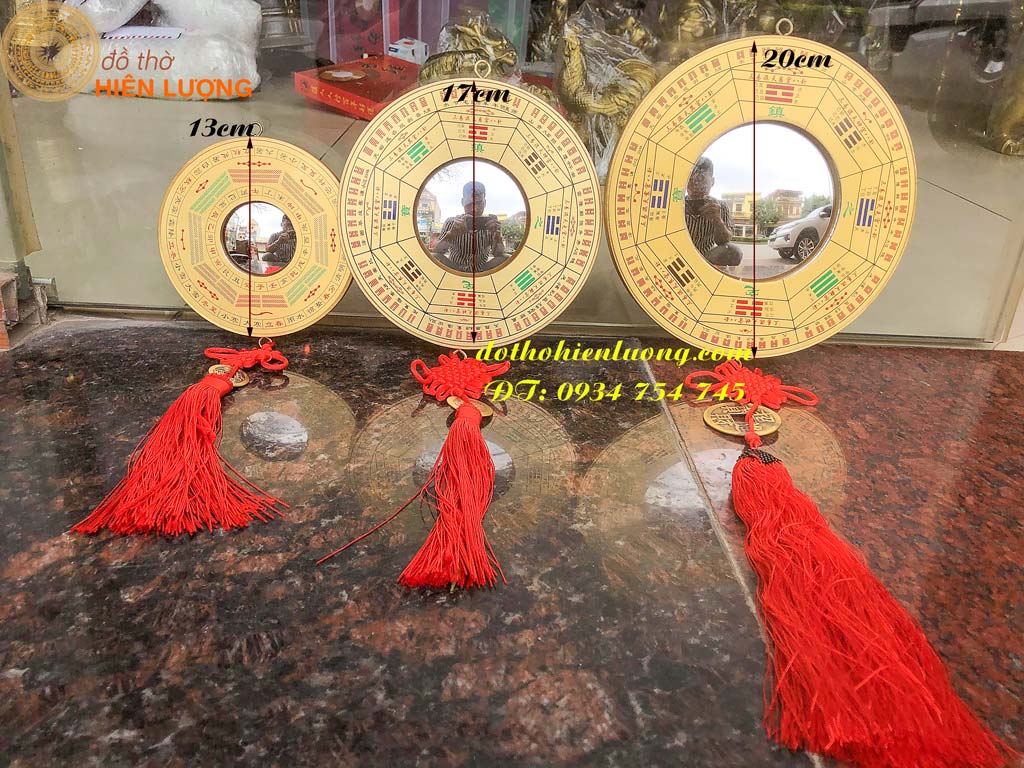 Gương Bát Quái Bằng Đồng Gương Cầu Lồi 3 Cỡ: ĐK 13,17,20cm