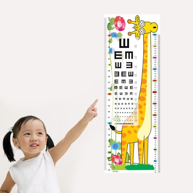 Bảng thước đo chiều cao và thị lực cho bé - KAWAII BABY
