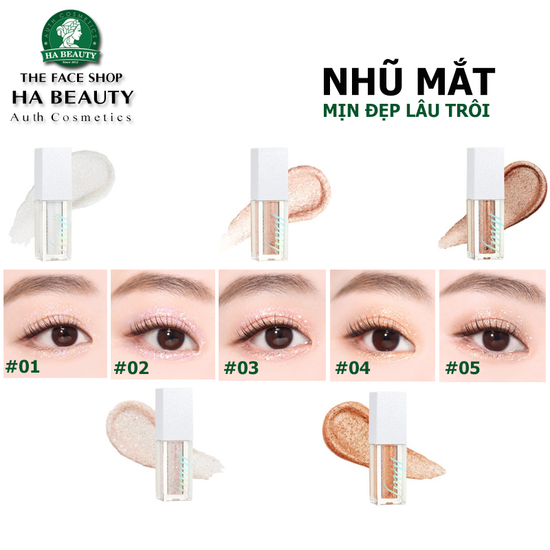 Nhũ mắt mịn đẹp lâu trôi The Face Shop fmgt Metallic Cube Liquid Eyeshadow 2.5g