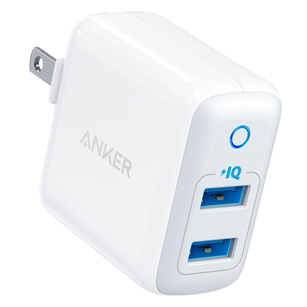 Adapter sạc 2 cổng anker powerport ii 24w