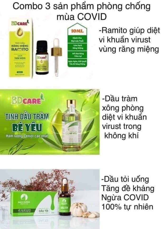 Tinh dầu Răng miệng Ramito hết Hôi miệng ngừa Sâu răng Nhiệt miệng Viêm lợi - Ramito chính hãng Bạch Dương Care