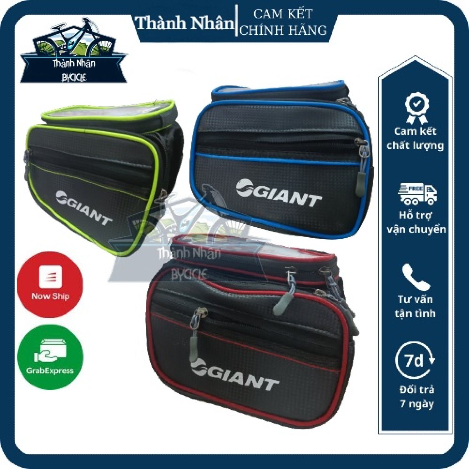 Túi đeo xe đạp giant - túi xe đạp thể thao chính hãng giant, có màn hình cảm ứng chống nước