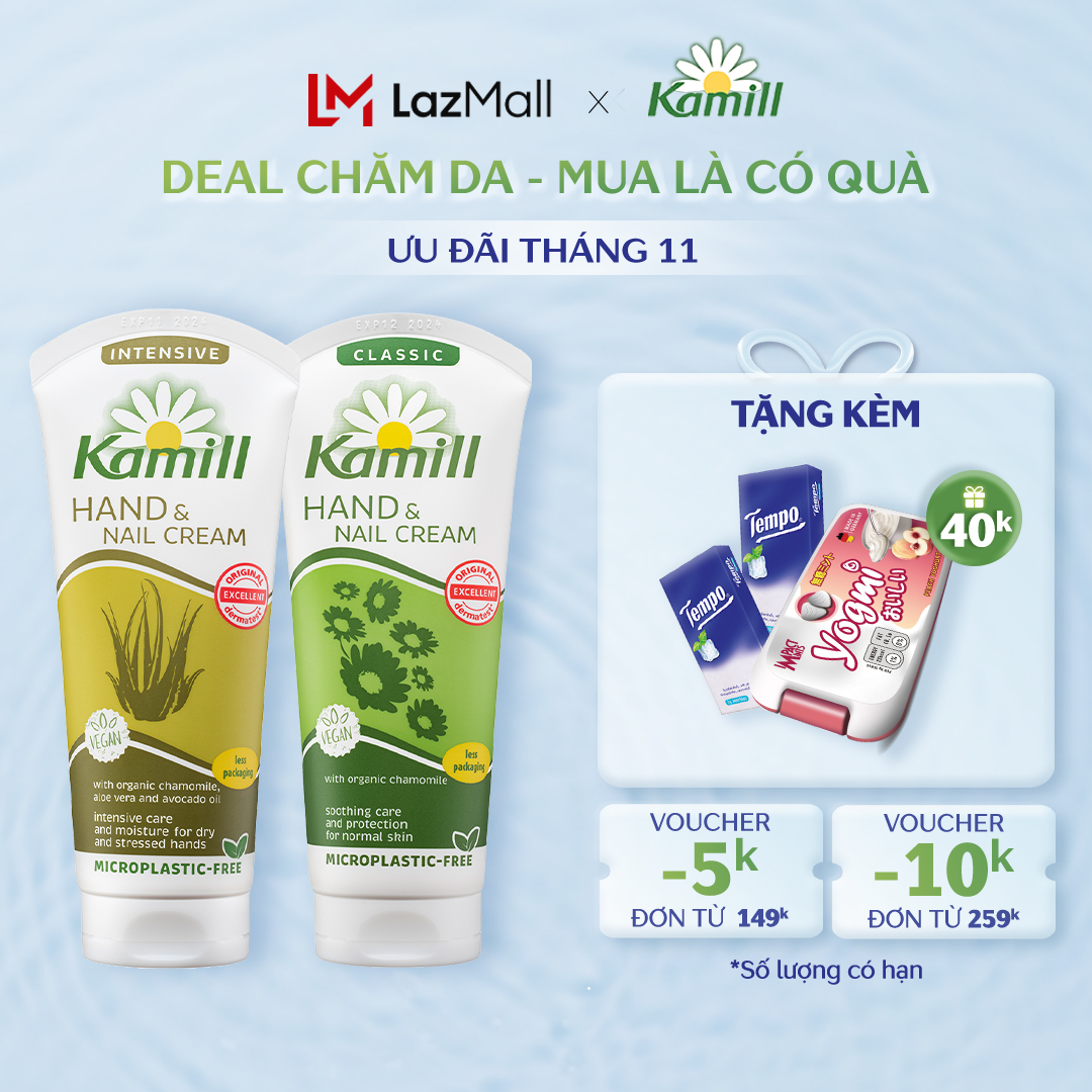 Bộ 2 kem dưỡng da tay và móng tay Kamill Hand & Nail Cream 100ml