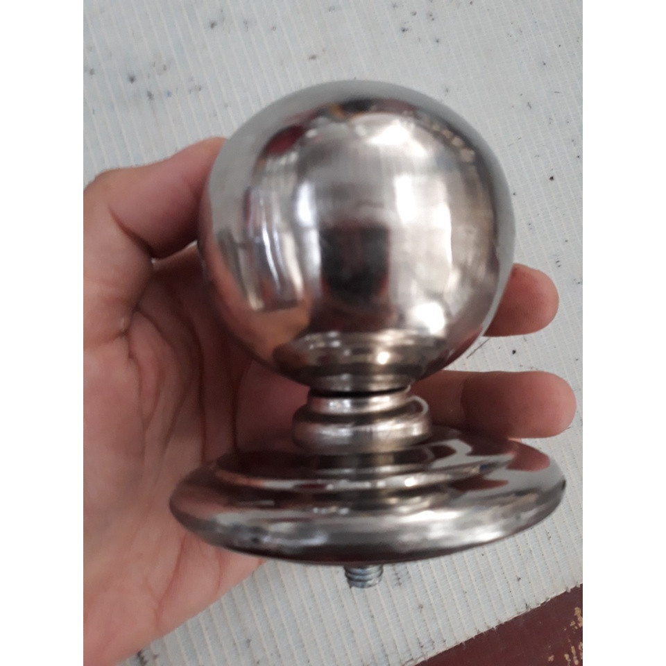 1 quả bóng bộ inox 304 phi 60mm trơn, trang trí trụ lan can cầu thang
