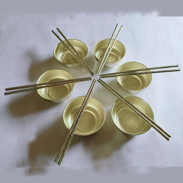 Bộ 6 bát đũa bằng đồng trong phong thủy tâm linh