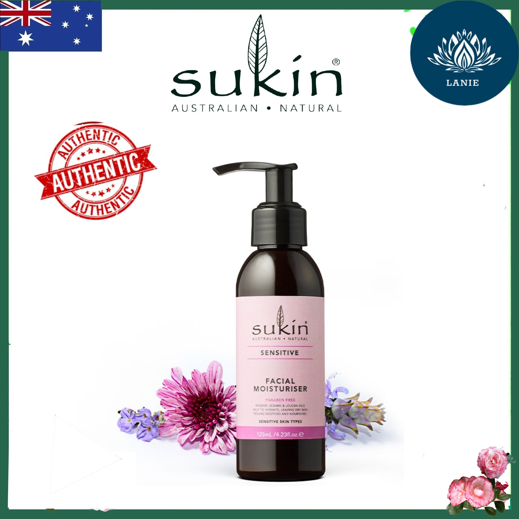 Kem Dưỡng Ẩm Dành Cho Da Nhạy Cảm Sukin Sensitive Facial Moisturiser 125ml