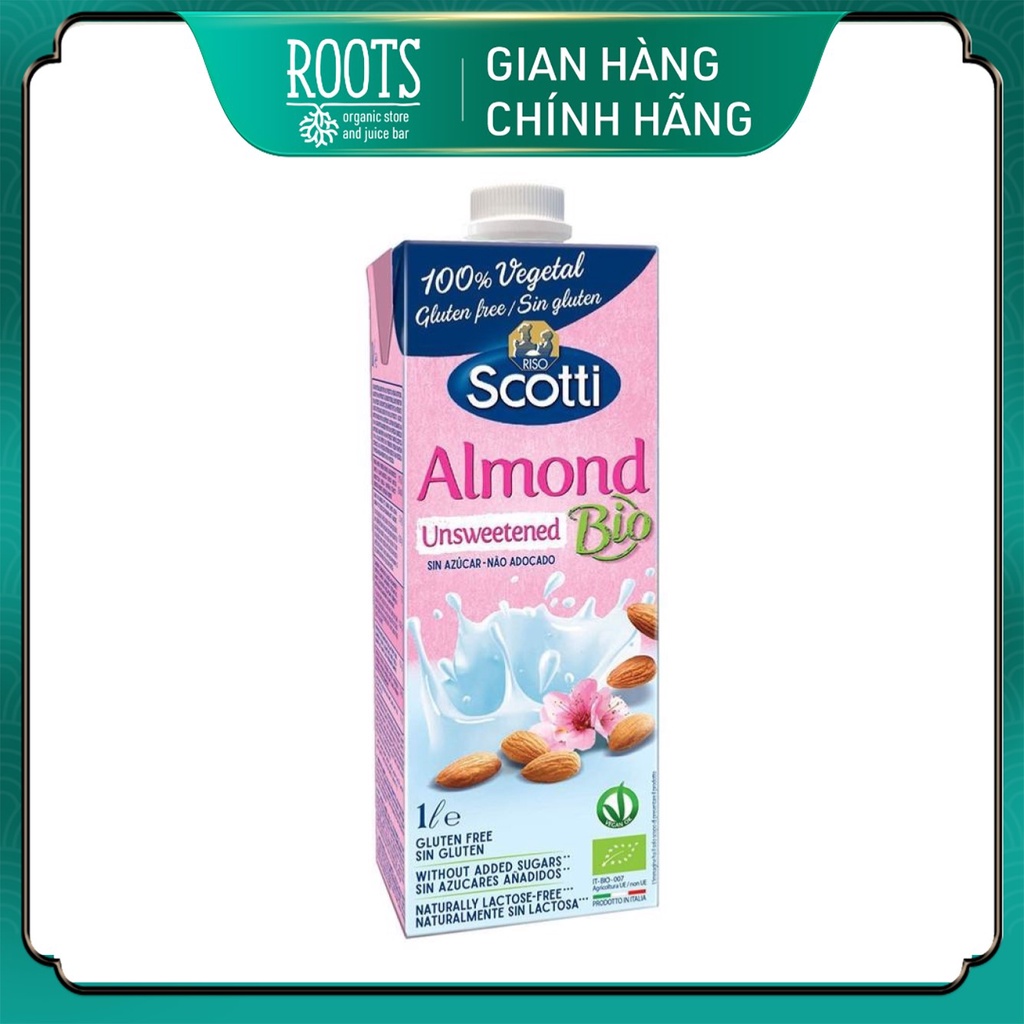Sữa Hạnh Nhân Hữu Cơ Không Đường, Bio Unsweetened Almond Milk, Gluten Free