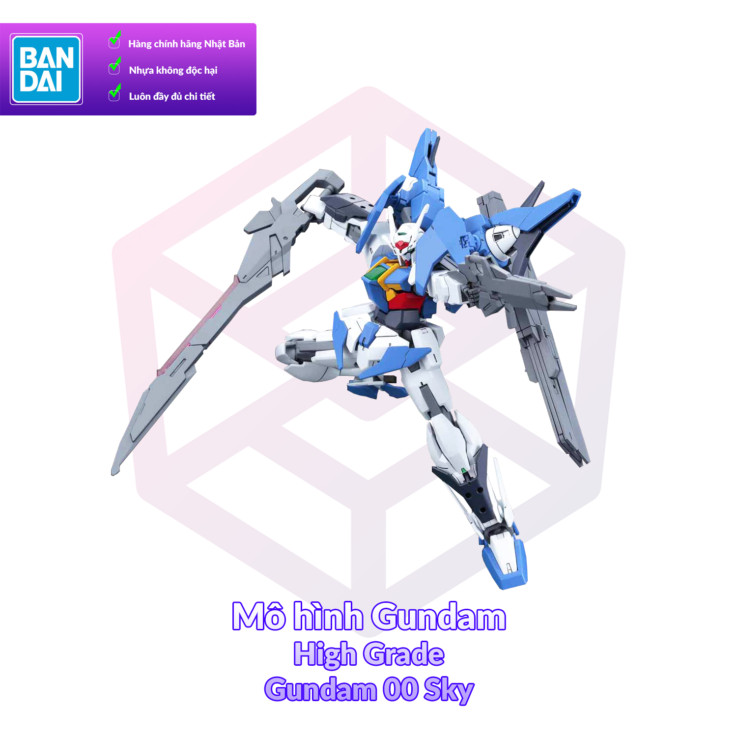 [7-11/12 VOUCHER 8%]Mô Hình Gundam Bandai HG 014 Gundam 00 Sky 1/144 Build Divers [GDB]