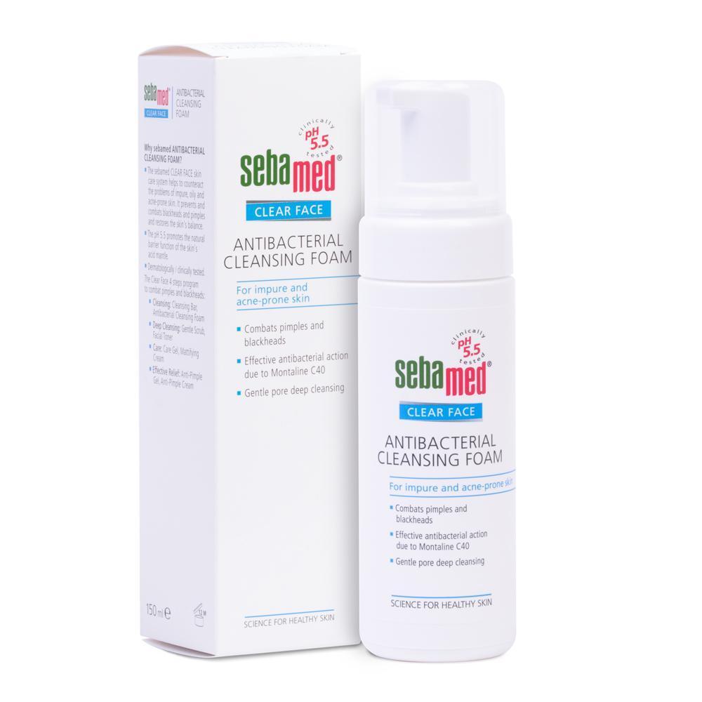 [HCM]Sữa rửa mặt kháng khuẩn giảm mụn Sebamed Cleansing Foam pH5.5 150ml