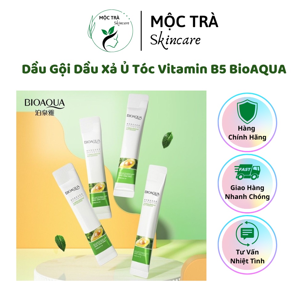 Dầu Gội Dầu Xả Ủ Tóc Vitamin B5 BioAQUA Mềm Mại Và Giảm Gãy Rụng - Mộc Trà Skincare