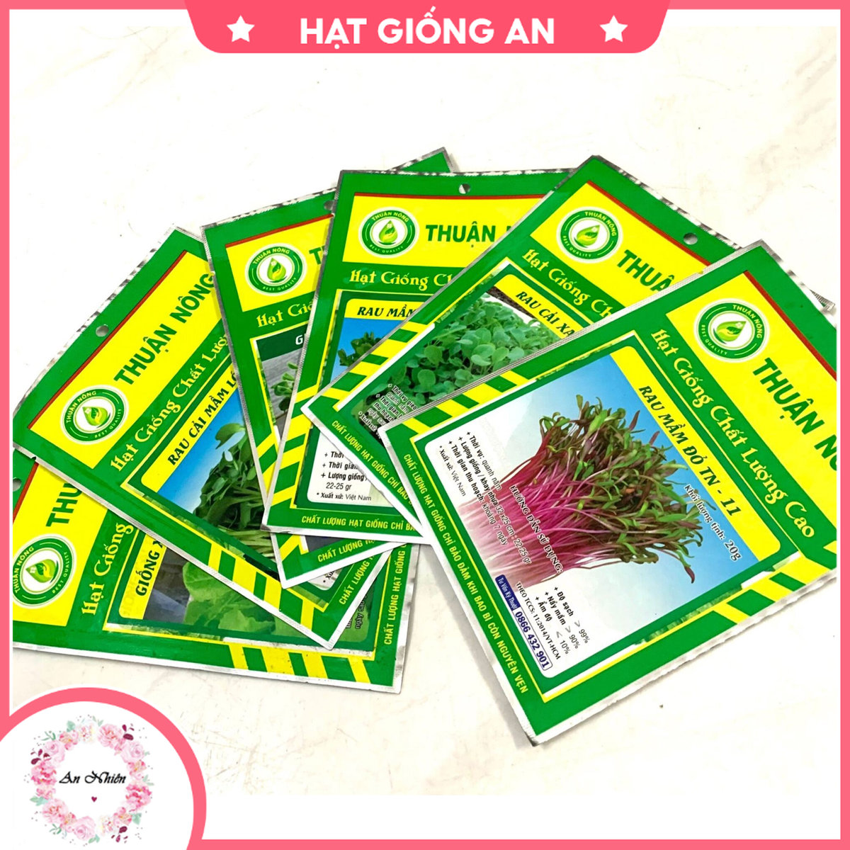 Combo 4 gói - 6 gói hạt giống rau mầm đủ loại, dễ trồng, dễ chăm sóc - hạt giống an1