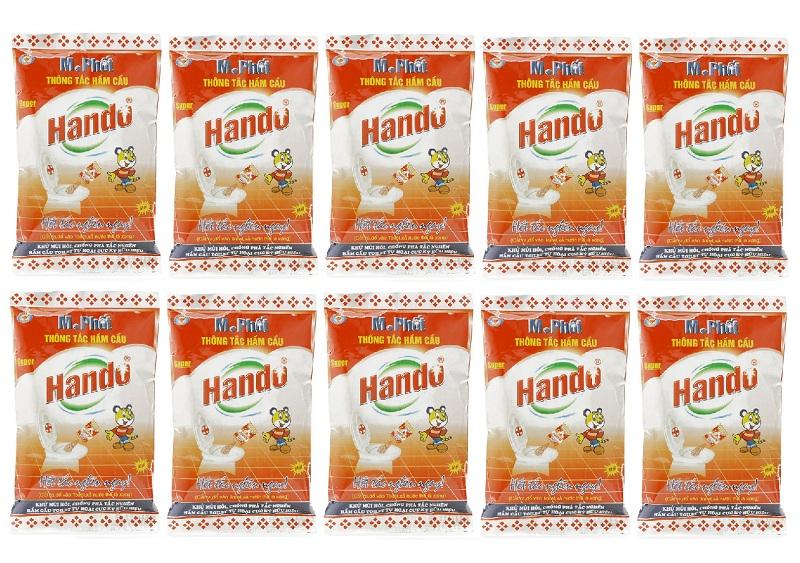 Combo 10 gói bột thông tắc hầm cầu bể phốt hando 215g gsg19