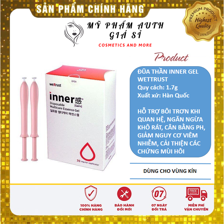 [CHÍNH HÃNG GIÁ SỈ] 5 ống Đũa thần Inner Gel Wettrust Hàn Quốc 1.7g Dung Dịch Vệ Sinh Vùng Kín