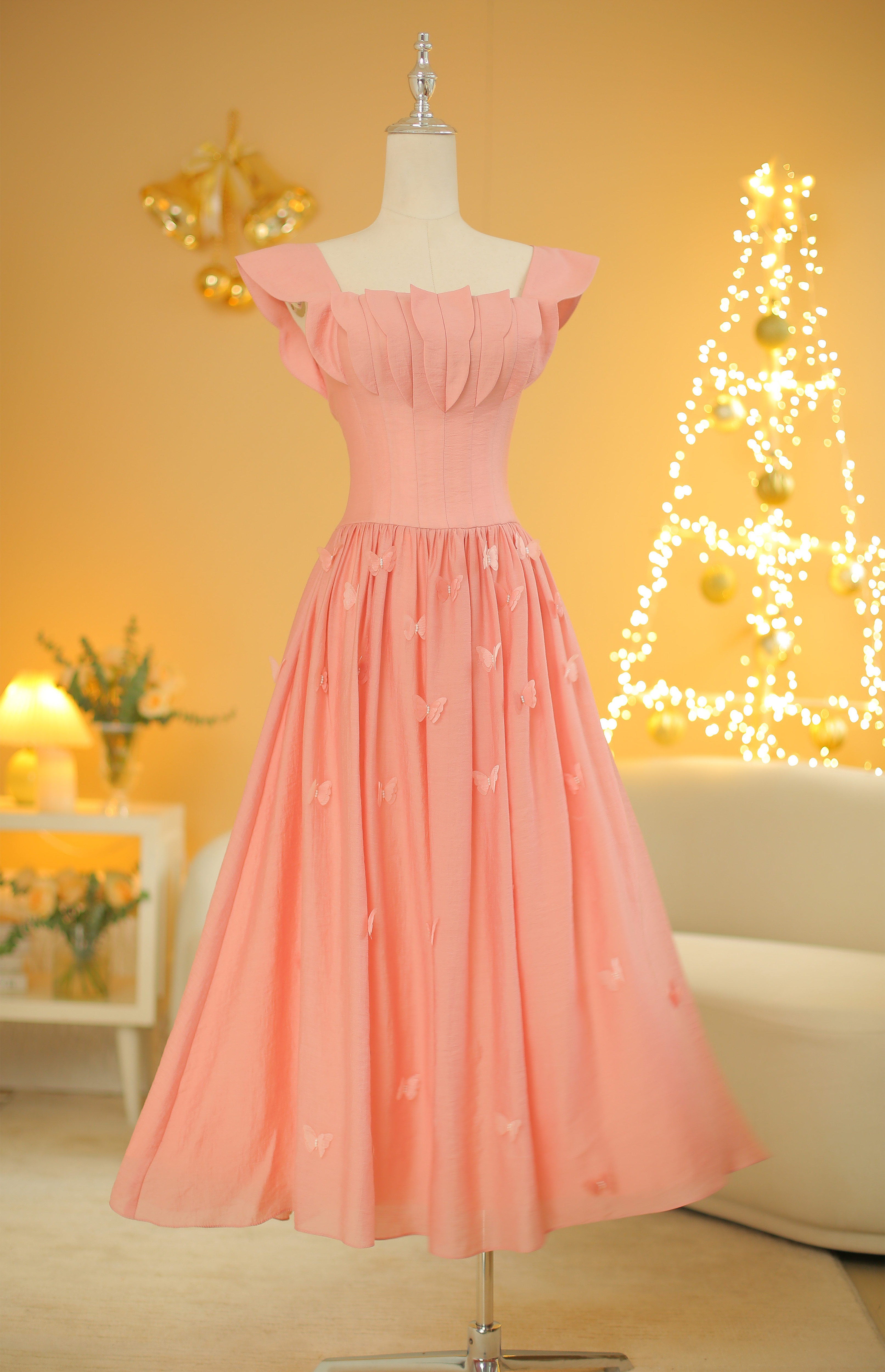 Sò vintage - heidi đầm xòe đính kết