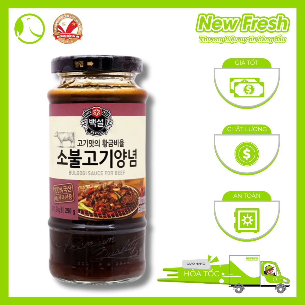 Sốt Ướp Bulgogi Bò Beksul Hàn Quốc - Chai 290Gr   | Nước sốt marinade cho thịt bò   | Chất lượng cao   | An toàn thực phẩm   | Giao hàng tận nơi