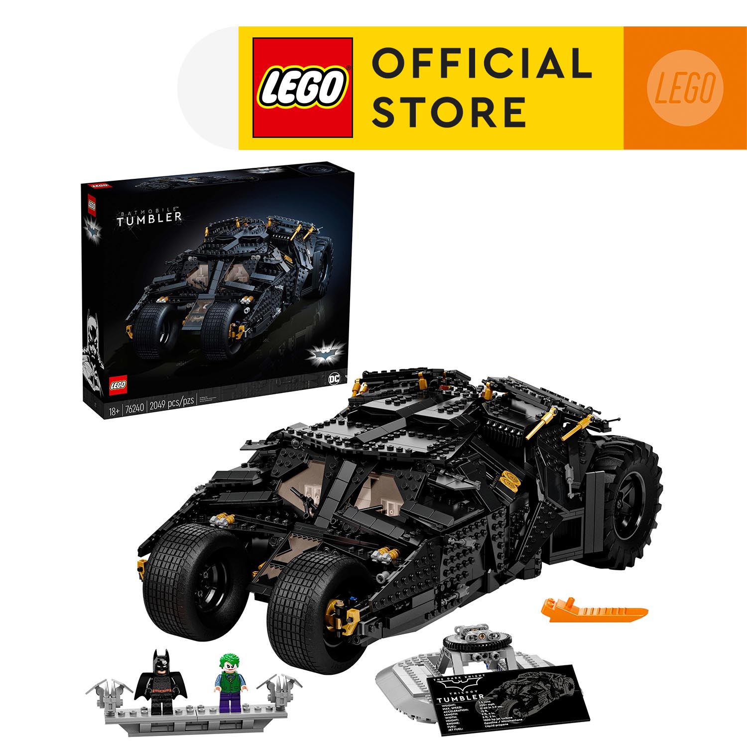 Đồ chơi lắp ráp - lego adults 76240 siêu xe chiến đấu batmobile tumbler