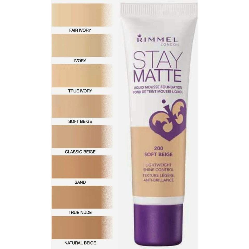 KEM NỀN RIMMEL STAY MATTE LIQUID MOUSSE FOUNDATION