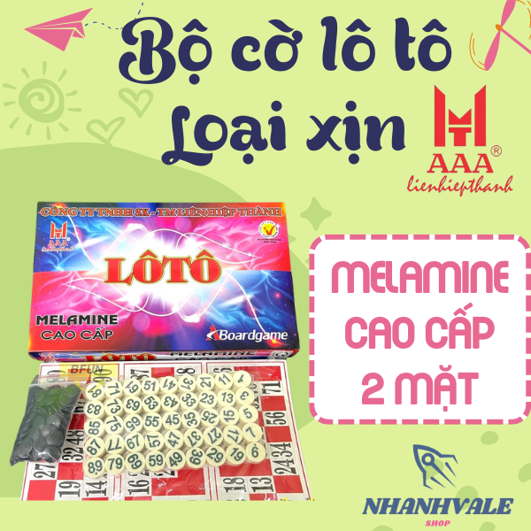 Bộ cờ lô tô loại xịn liên hiệp thành, cờ melamine 2 mặt