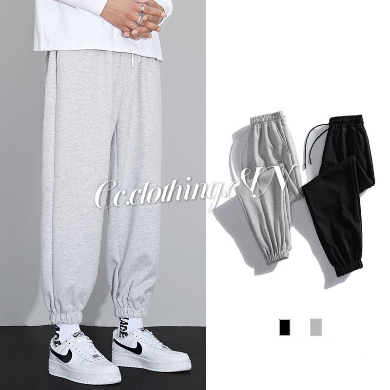 Quần jogger nam nữ ống rộng bo gấu cao cấp da cá basic pants unisex bigsize
